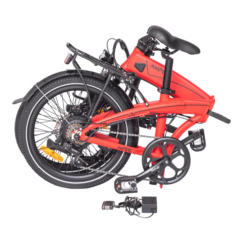 Ampere Mode Electric Folding Bike Red-3
